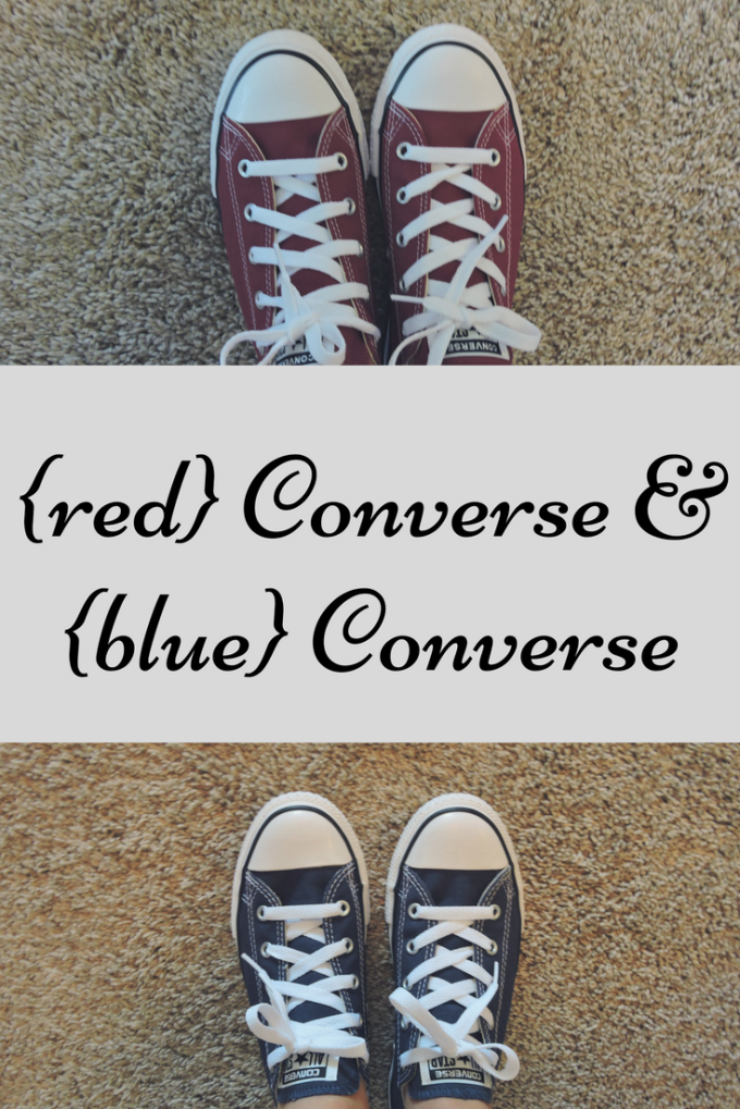{red} Converse &amp; {blue} Converse